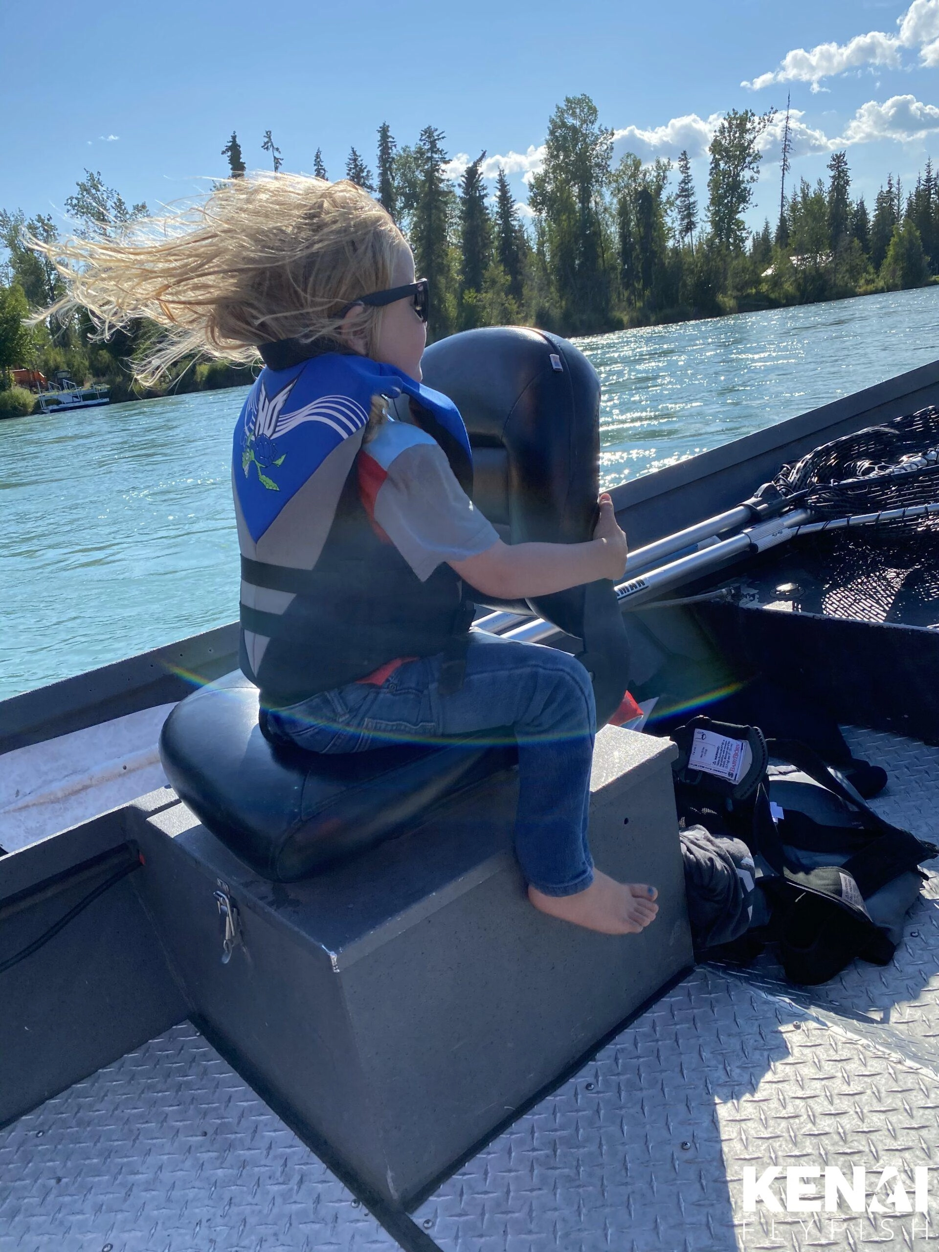 Family fishing on the Kenai